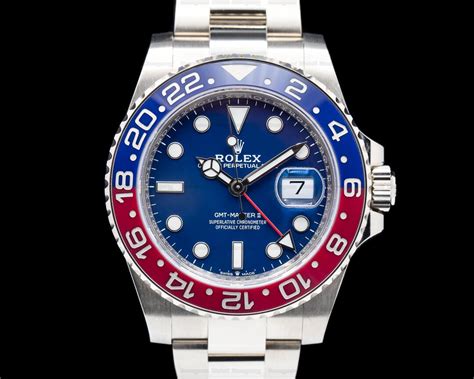 rolex pepsi blue leather strap|rolex gmt pepsi watch.